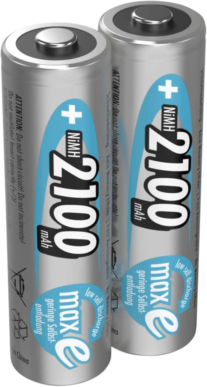 Ansmann AA Mignon Akku 2100mAh 1,2V NiMH mit maxE-Technologie - wiederaufladbare Batterien (2 Stück) – 2007