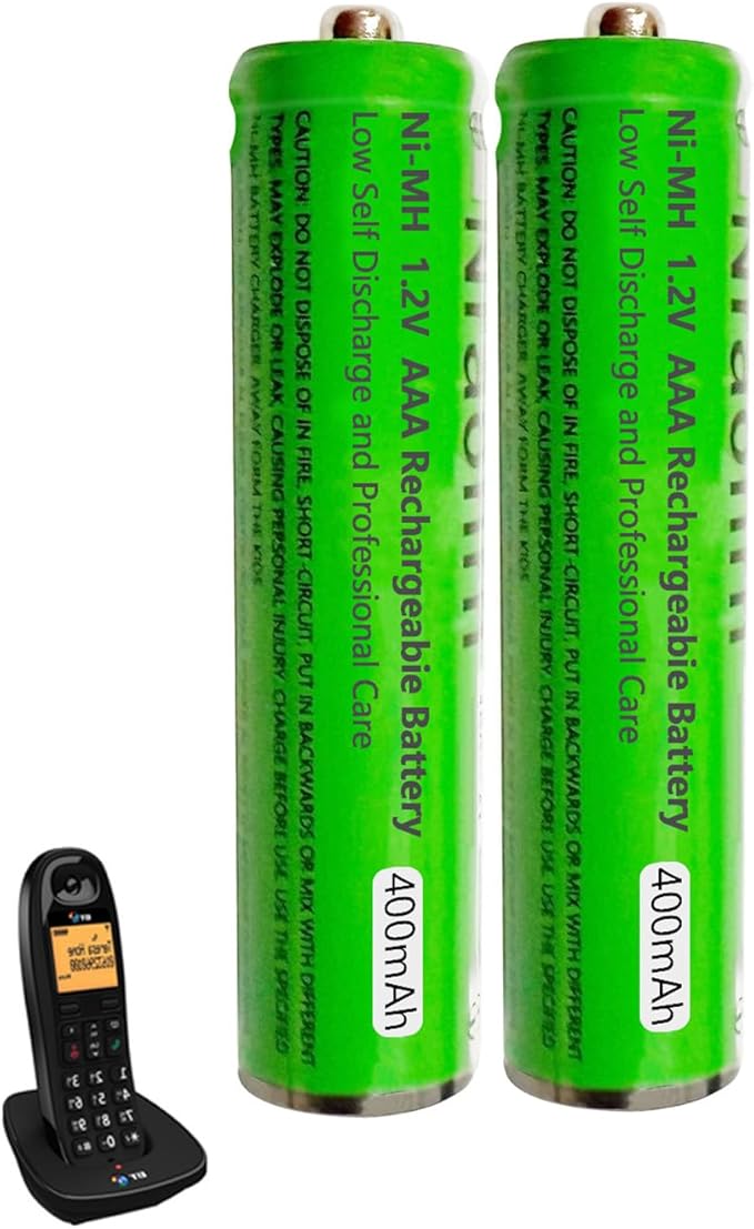 Nraonrn AAA Akku 400mAh 1.2V NI-MH wiederaufladbar für Gigaset schnurlose Telefone - 2 Stück 2025