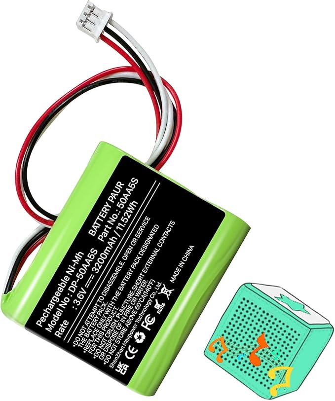 ShenZhen Maxpower Technology Co., Ltd. ShenZhen Maxpower Akku für TonieBox 50AA5S, 3200mAh 3,6V Lithium Batterie für Tonies Musicbox Soundbox