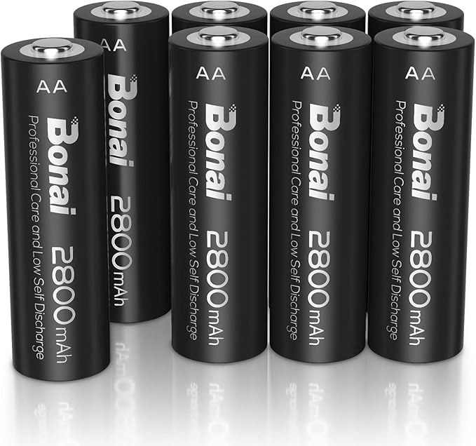 Nein Auslaufartikel (Produktion durch BONAI Akku AA 2800mAh 8 Stück wiederaufladbare Batterien Mignon NI-MH mit geringer Selbstentladung