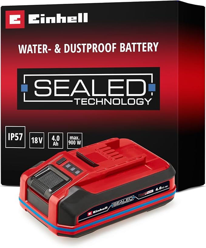 Einhell Germany AG 18V 4,0 Ah SEALED Power X-Change PLUS Akku IP57 wasser- & staubgeschützt für alle PXC-Geräte – 4511627