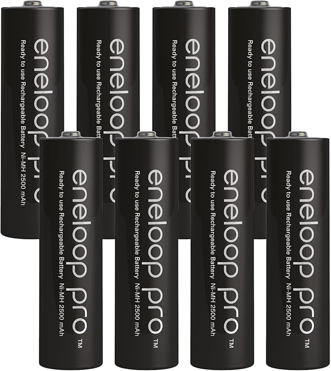 Kraftmax 8er Pack Panasonic Eneloop PRO XX AA/Mignon Akkus 2550 mAh mit Kraftmax Akkubox V5 – 4051287058495