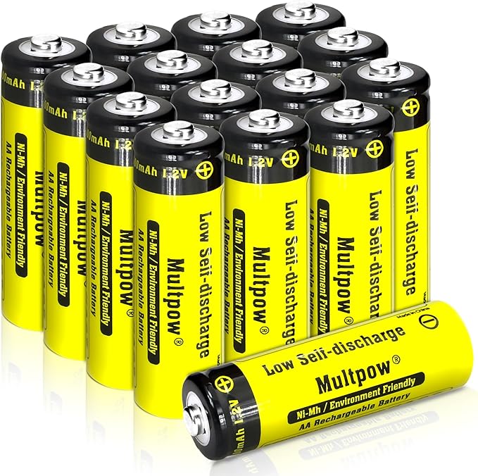 KLGFI Akku AA 16 Stück 2600mAh wiederaufladbar, NI-MH Batterien mit hoher Kapazität 1.2V und geringer Selbstentladung für Haushaltsgeräte