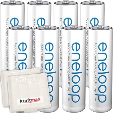 Nein Auslaufartikel (Produktion durch Panasonic Eneloop AA Mignon Akkus 8er Pack - 2100 Ladezyklen, 2000mAh, geringe Selbstentladung in Kraftmax Box V5