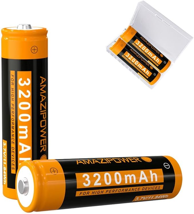 AMAZIPOWER 3200mAh NiMH Akku 2024 - Wiederaufladbare 3,7V Batterie für LED Stirnlampe, Fernbedienung & ferngesteuerte Autos