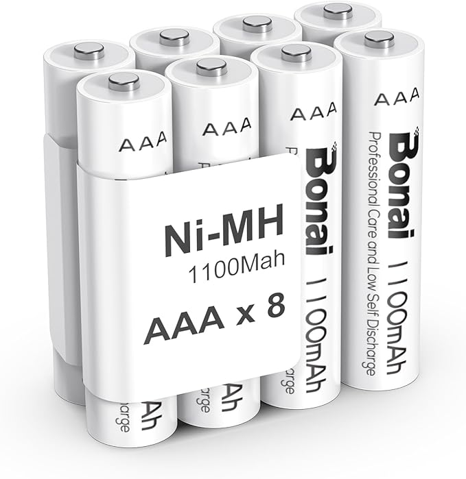 Nein Auslaufartikel (Produktion durch BONAI AAA Akku 1100mAh 8 Stück wiederaufladbare Batterien hohe Kapazität 1,2V NI-MH Micro AAA Accu HR03 geringe Selbstentladung