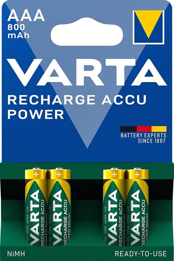 VARTA RECHARGE ACCU Power AAA 800mAh Blister 4er-Pack Akkus 56703101404
